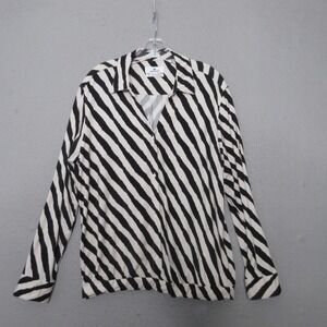 Buttercloth Top Women XL Zebra Pre-Tucked Fit Icy Bamboo Career Soft‎ Stretch